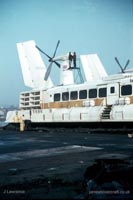 Focus on the starboard stern